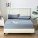 Good Nite Dubbel hoeslaken beddengoed 25 cm extra diepe zak zachte en ademende hoeslakens (blauw grijs, dubbel)