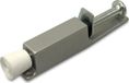 Merkloos Dulimex B.V. 1x stuks deurvastzetter / deurvastzetters zilvergrijs met voetstift 12 x 2,5 cm - deurstoppers / deurbuffers