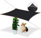 Ibenzoa® Voile d'ombrage étendue pour une ombre et une protection optimales - 4x4 m, filtre UV 70%, noir, usage polyvalent