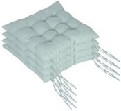Relaxdays Stoelkussens - Set van 4 - 40x40 cm - Binnen/Buiten - Lichtgroen