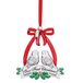Lenox 2021 Onze 1e kerst samen duif ornament, roestvrij staal zilverplaat, metallic, 0.35