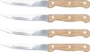 Merkloos HI Steakmessen/vleesmessen - 8x - bestek - 23 cm - houten handvat