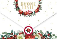 LINA OFFICINE GRAFICHE CREATIVE Wenskaart Kerstmis Italiaans formaat 16 x 11 geldhouder kerstcadeau 96-909