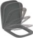 Ideal Standard i.Life B WC zitting wrapover, SoftClose, glanzend grijs T468358