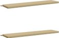 vidaXL Coussins de banc SOEST 2 pièces 100% Polyester Beige 200 x 40 x 5 cm