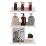 ASelected Wandrek, set van 4 badkamerplanken, 30 cm, decoratieve wandplanken voor boeken en foto's, woondecoratie, wit