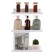 ASelected Wandrek, set van 4 badkamerplanken, 30 cm, decoratieve wandplanken voor boeken en foto's, woondecoratie, wit