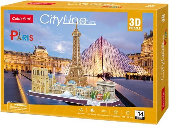 Cubic Fun City Line 3D Puzzel Parijs 114 Stukjes