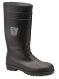 Portwest FW94 Klassieke Werkkleding Veiligheidslaars Waterdicht Antislip | Zwart, 40, S4 EN ISO 20345, EN 13832-3, CE gecertificeerd, PVC/Nitril, Benzine en Olie Bestendige Loopzool, Stalen Neus, Bouw