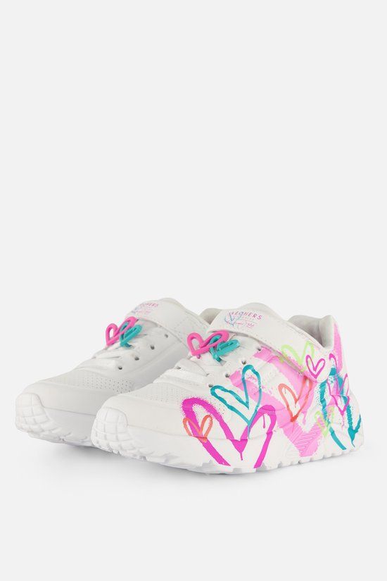 Skechers Uno Lite Graffiti Hearts wit Synthetisch - Sneakers - Dames