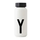 Ontwerp Design Letters Persoonlijke thermo-drinkfles (wit) - Y