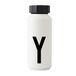 Ontwerp Design Letters Persoonlijke thermo-drinkfles (wit) - Y