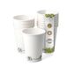 GREENBOX EcoUp© Icon en PLA coating, 50 bekers koffie wit, biologisch afbreekbaar, 150 ml, koffiebeker, drinkbeker, wegwerpbeker