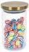 Merkloos Voorraadpot - 900 ml - glas - draaideksel - goud - 9.5 x 17 cm