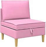 vidaXL Sofa Stof Roze