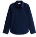 Tommy Hilfiger Dames Lange Mouwen Shirt Katoen Elastaan Klassieke Kraag Marineblauw Maat 32