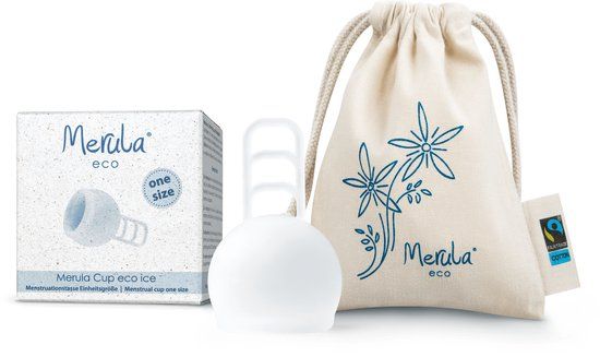 Merula herbruikbare menstruatiecup - ice wit/transparant - Maat M