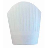 Garcia de Pou Chef's Hoeden Rond Top in Doos, 26 cm, Airlaid, Wit