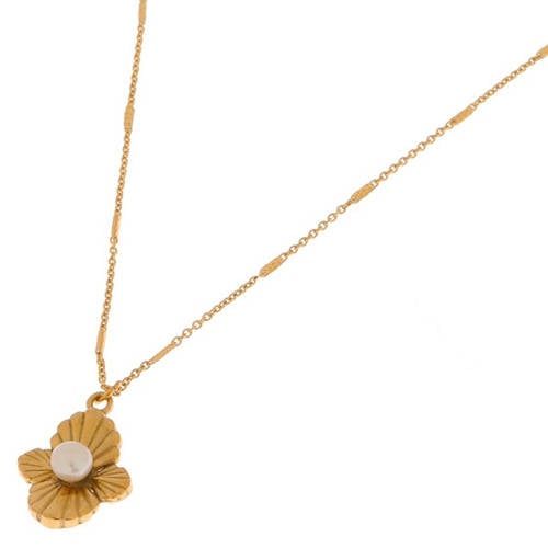 Label Kiki gold plated ketting Hidden Pearl