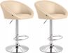 In And OutdoorMatch Tabouret de bar Nina Dawn - Beige - Chrome