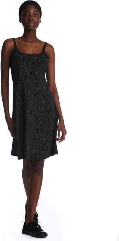 Pussy Deluxe Dotties Cherry Dames Midi-jurk - zwart/wit - XS