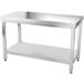 GOLDINOX Plan de travail en acier inoxydable, 1400 x 600 mm, PREMIUM
