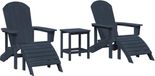 vidaXL Tuinstoel Marineblauw Polyetheen