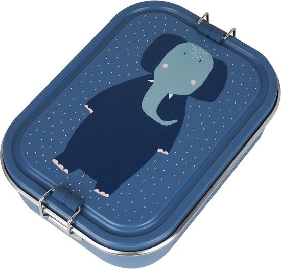 Trixie Brooddoos groot - Mrs. Elephant - Blauw