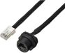 Tru Components TC-E13T-FR6-PWF/MR6-NCA-0.5PV-JD RJ45-bus voor montage aan de achterzijde met draad IP67 (schroefdraad) kabel CAT6a, 0,5 m