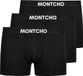 MONTCHO Essence Series Boxershort Heren 3 Pack Zwart Maat L