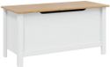 vidaXL Opbergbox HILL Wit en honingbruin 90 x 40 x 45 cm