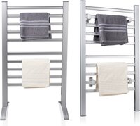 Dirt Devil Elektrische Handdoekradiator - Handdoekrek Badkamer - 10 Stangen - Aluminium - Grijs