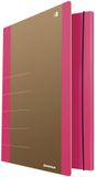 DONAU LIFE 2060001FSC-30 map met elastische band karton/kartongrammage 500 g/m2 met 3 kleppen DIN A4, roze
