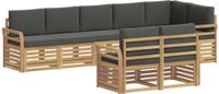 vidaXL - Buiten - bank - set - 8 - st - Wit - en - antracietkleurig - Polyester