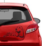 Cocker Huisdieren Auto Bumper - Stickers auto - Décoration véhicule - Vinyle haute qualité - 21 cm largeur - Noir