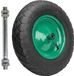GARRONDA - Vervangwiel Kruiwagen 4.80/4.00-8 Kruiwagenwiel Ø 390 mm Luchtband 4PR Band tot 120 kg met As Stalen Velg Kogellager voor Tuinwagen Erf Bouwplaats GD-0163, Zwart-Groen
