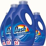 Dash Vloeibaar Wasmiddel Witter dan Wit - 4 x 51 Wasbeurten - Voordeelverpakking
