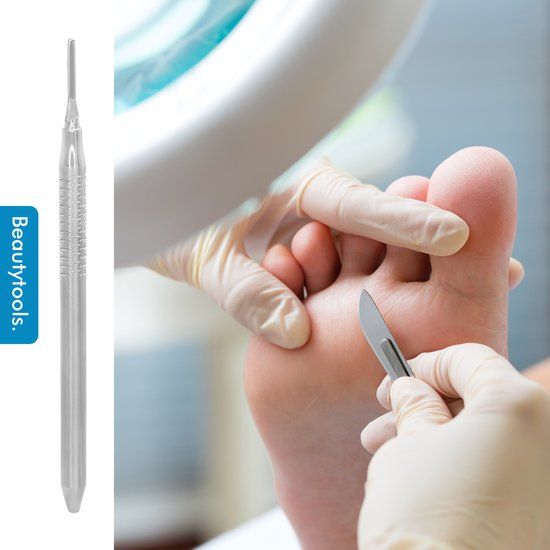 BeautyTools Bistouri Houder Nr.3 (rond) - Grijs - 14 cm