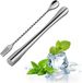 Cocktailstamper de Roestvrij Staal 22,6 cm longue Pilon à glace Cuillère à mélanger double face Argenté Bars Cuisines