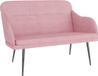 vidaXL Banc 110x76x80 cm velours rose