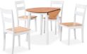 Maison Exclusive - Salle à manger 5 pièces en MDF et bois d'hévéa blanc