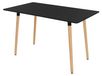 Table à manger, 120x70 cm, noir, pieds en hêtre, design scandinave