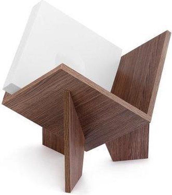 LP rek vinyl kast designmeubel voor 100 - 120 platen (walnoot)