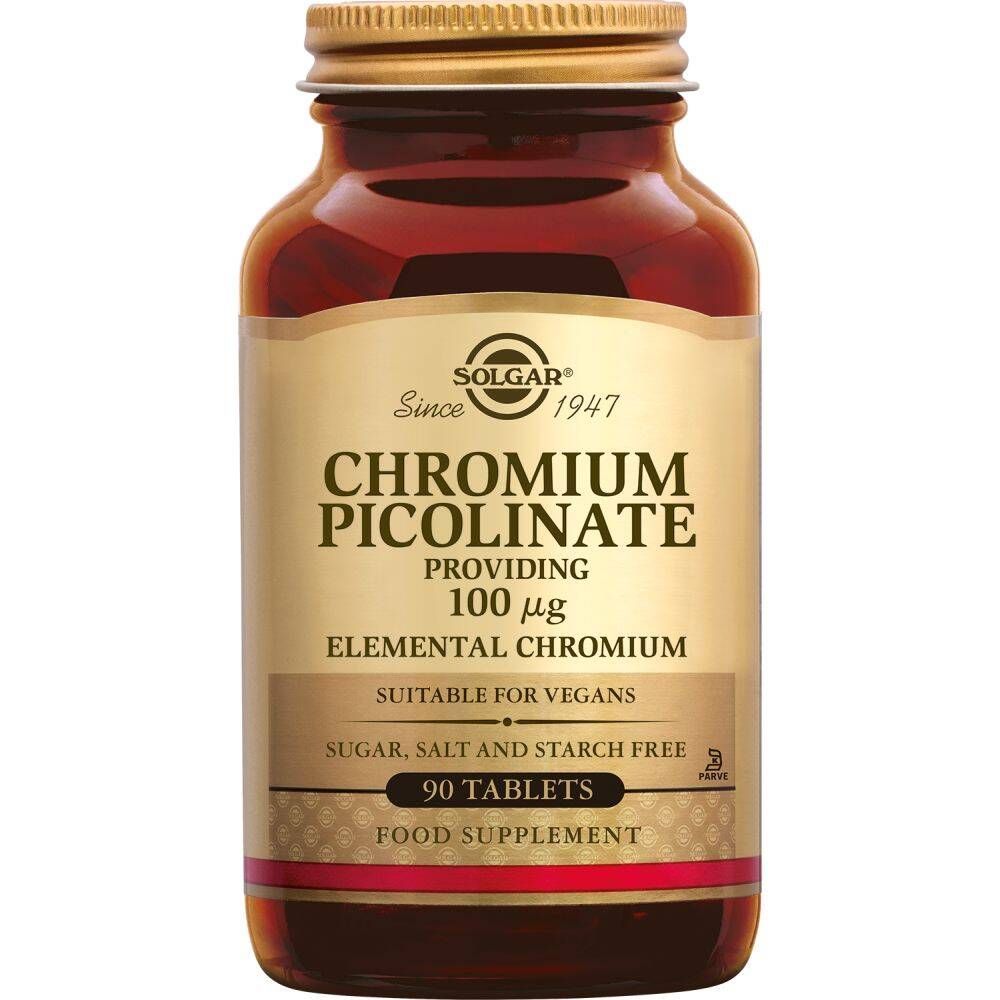 Solgar Chromium Picolinate 100mcg - 90 Tablets