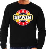 Bellatio Decorations Have fear Spain is here sweater met sterren embleem in de kleuren van de Spaanse vlag - zwart - heren - Spanje supporter / Spaans elftal fan trui / EK / WK / kleding XXL