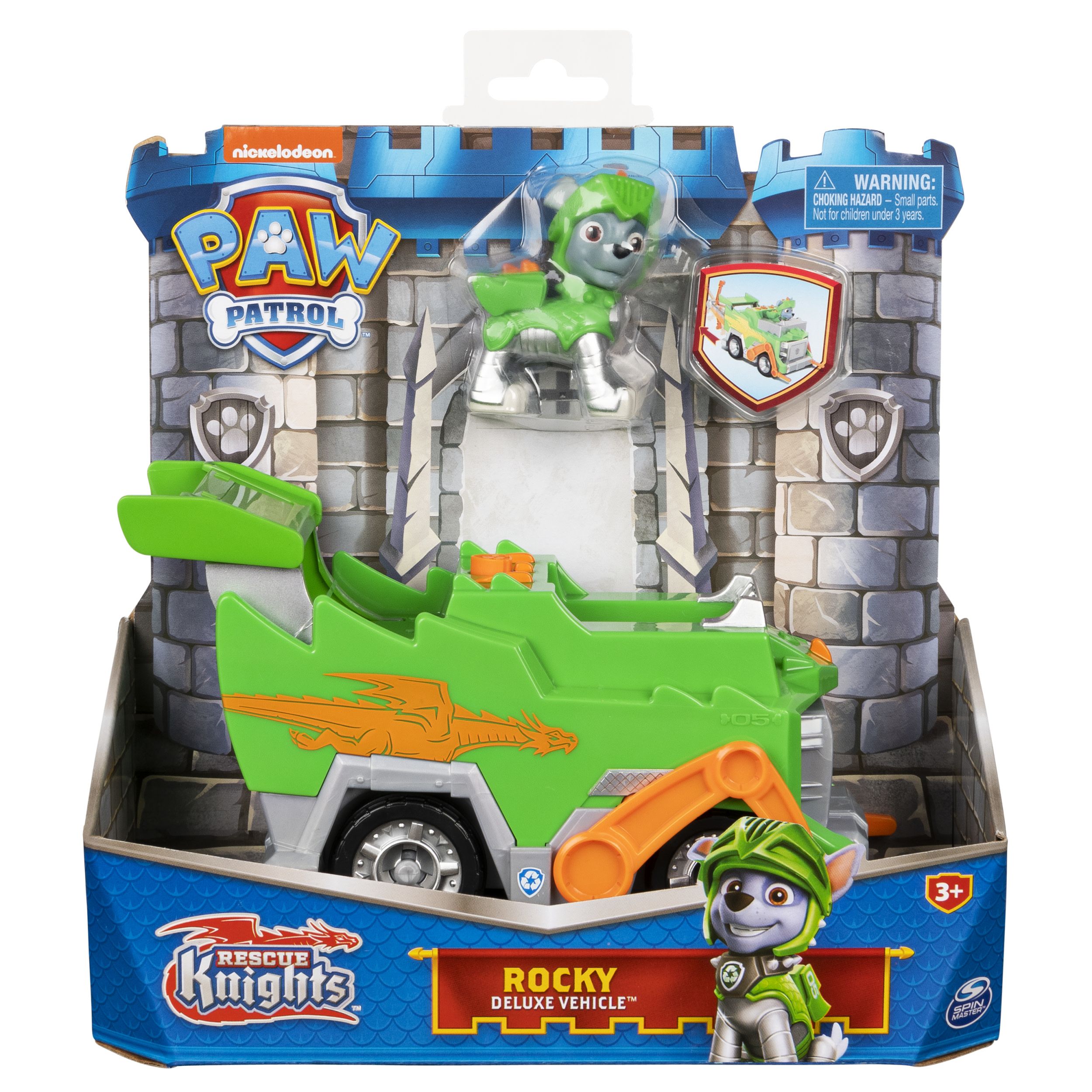 PAW Patrol Rescue Knights - Rocky Transformerend Speelgoedauto - 3+ jaar