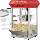 VEVOR Popcornmachine Maker Popcornmachine 850W 8oz Rood
