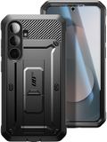 Supcase 360 Backcover met screenprotector Zwart voor Samsung Galaxy S25 FE