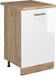Vicco Keukenonderkast R-Line, Wit Hoogglans/Goudkleurig Eiken, 50 cm goudkleurig eiken werkblad