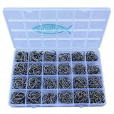 Vishaken voor zoet- en zoutwater, vishaken in bulk, set met worm- en meervalhaken, visuitrusting en benodigdheden